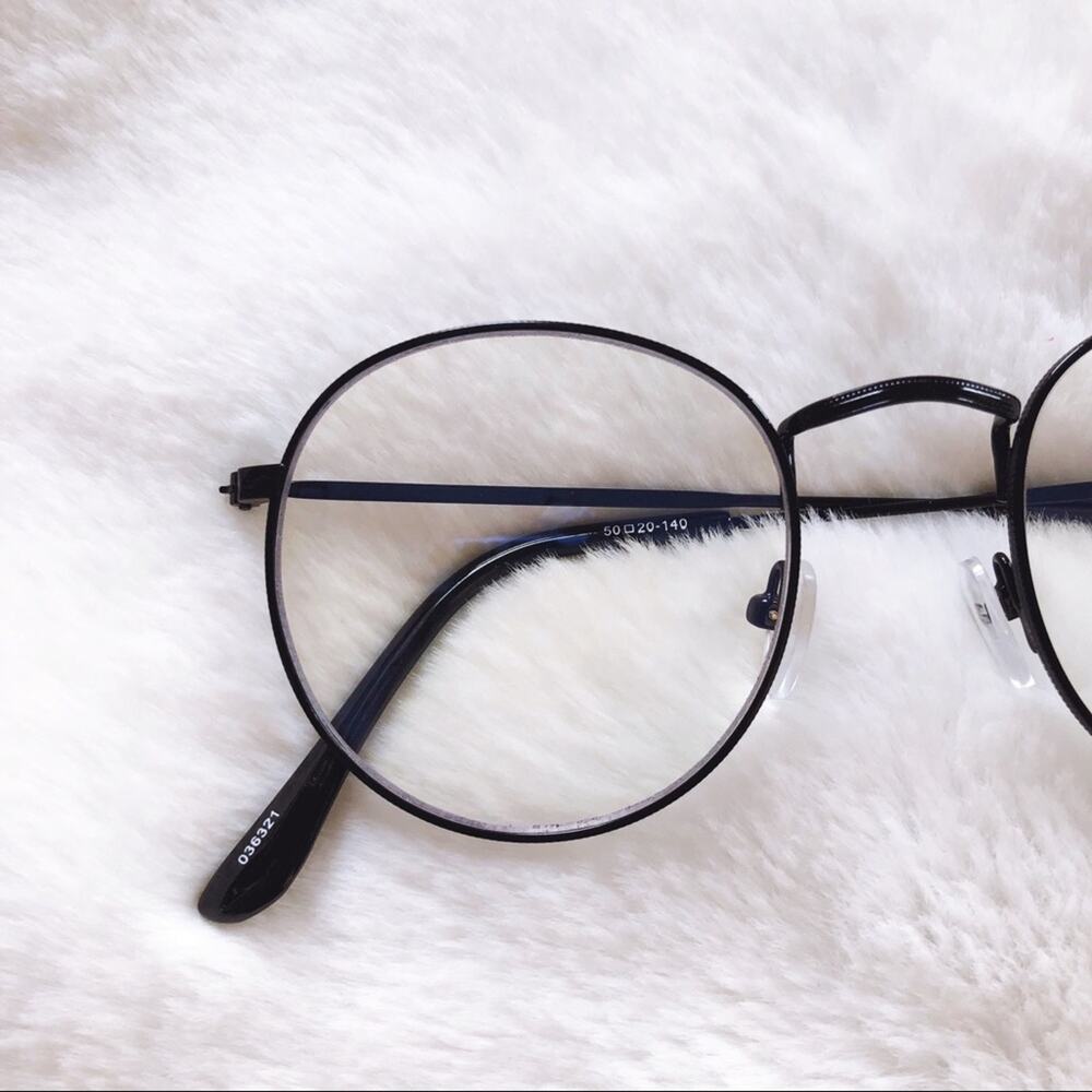 Mai Black Round Computer Blue Light Glasses - Picture 2 of 10